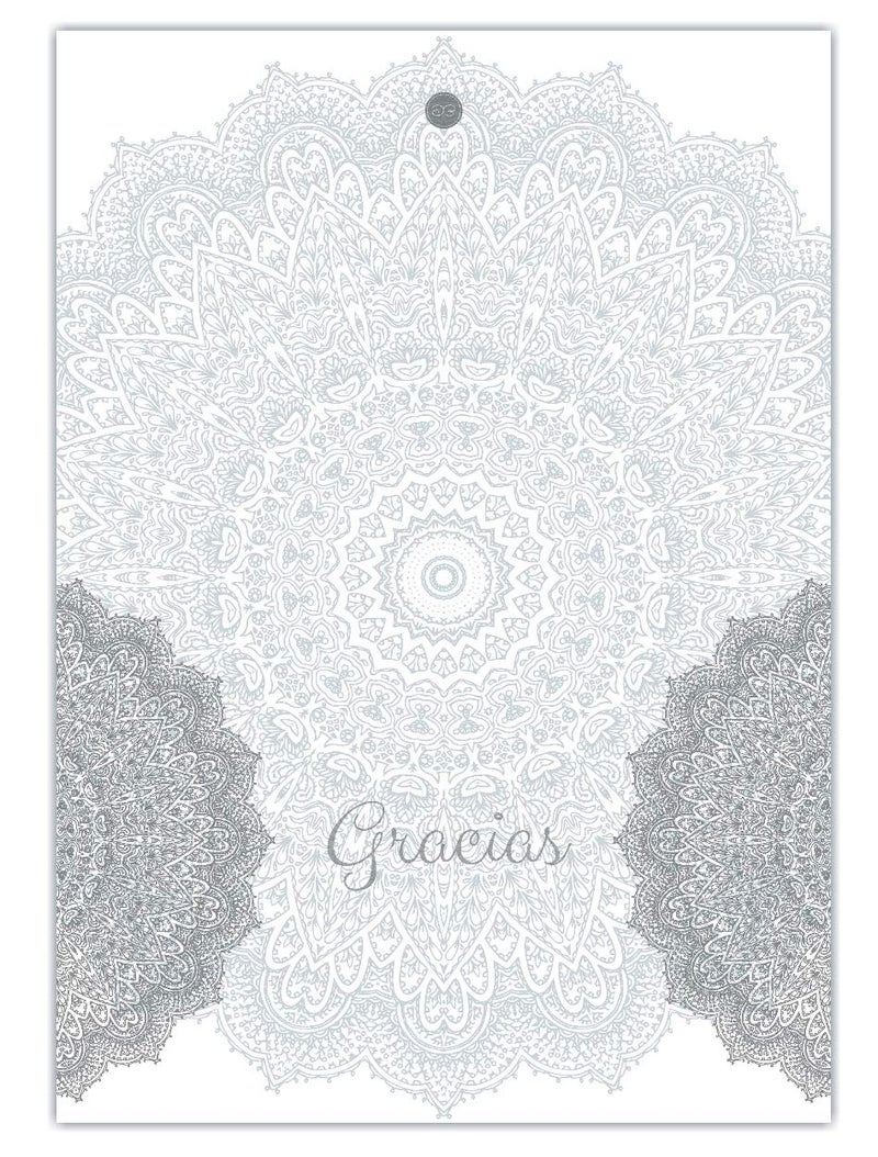 Elcer 20 Tarjetas de Agradecimiento Thank You cards Notes in Spanish Gracias Cards for Wedding, Baby Shower,Anniversary, Bridal Shower - Mandala Gracias Cards in Spanish EspaÃ±ol with envelopes - Image 3